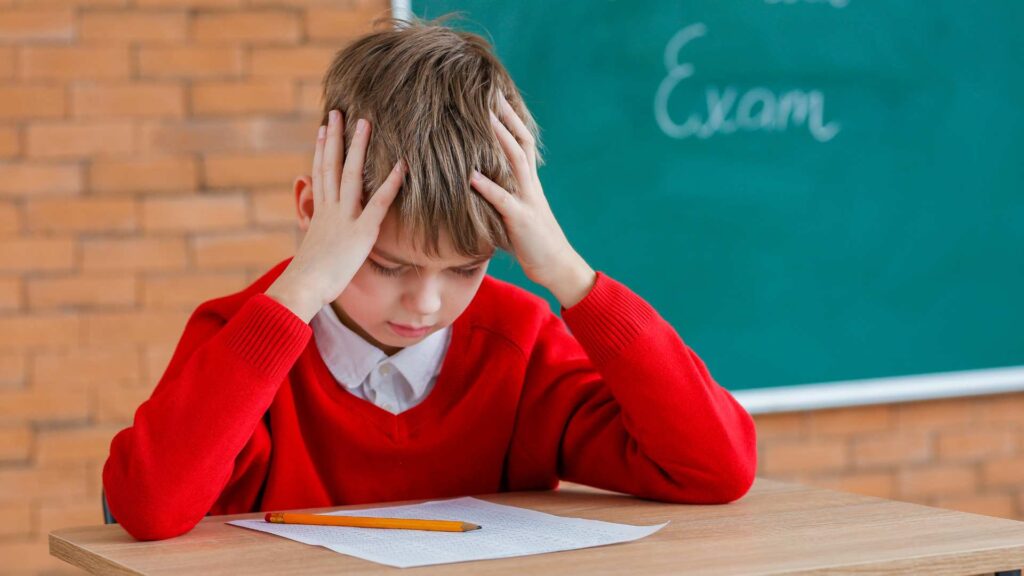 kid with stress