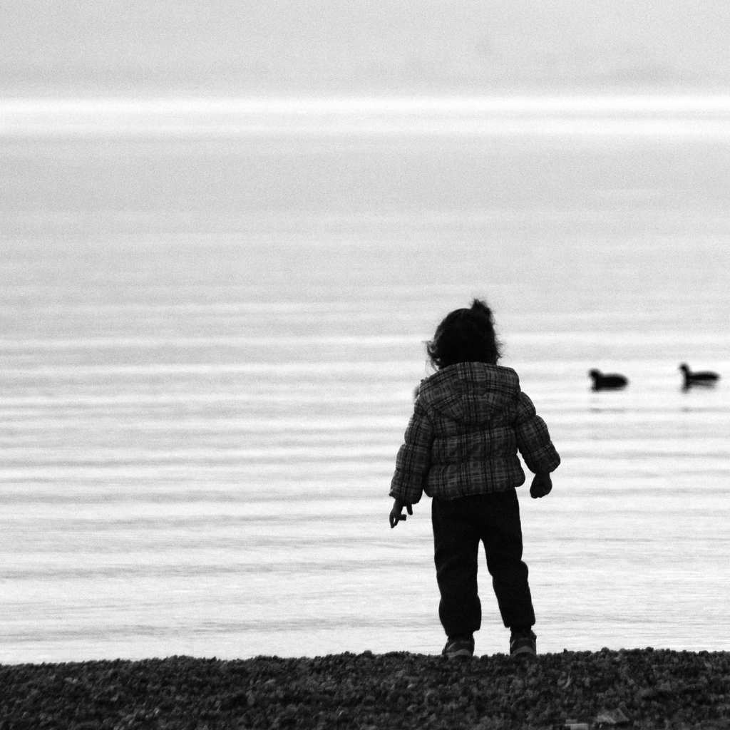 kid near water